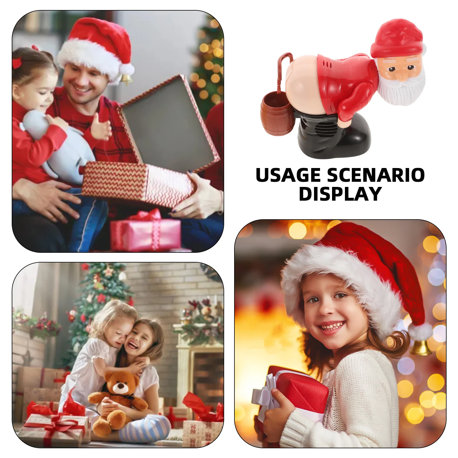 Maszyna do Baniek Mydlanych Święty Mikołaj Puszczanie Puszy Prezent Świąteczny dla Dzieci Zabawa na Zewnątrz Kosiarka Ogrodowa Statua Ogrodowa Halloween Baniek Mydlanych