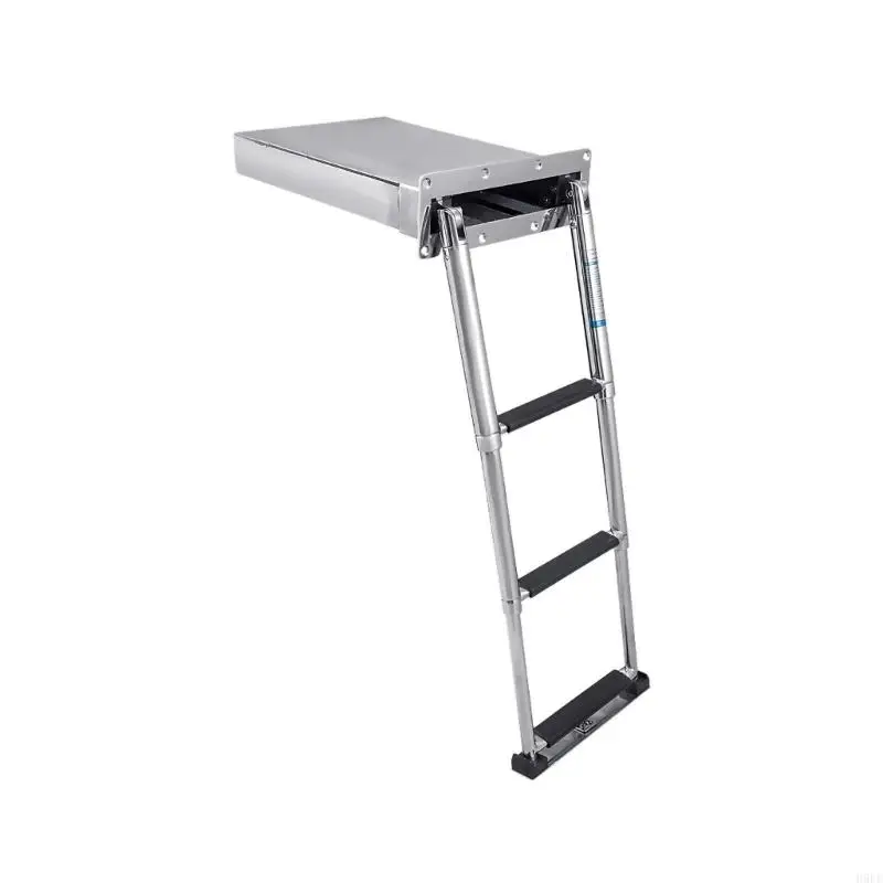 

Pack of 1 Stainless Steel Boat Ladder 3 Step Telescopic with Non Slip surfaces Easy Installation on Marine Vessels H9EE