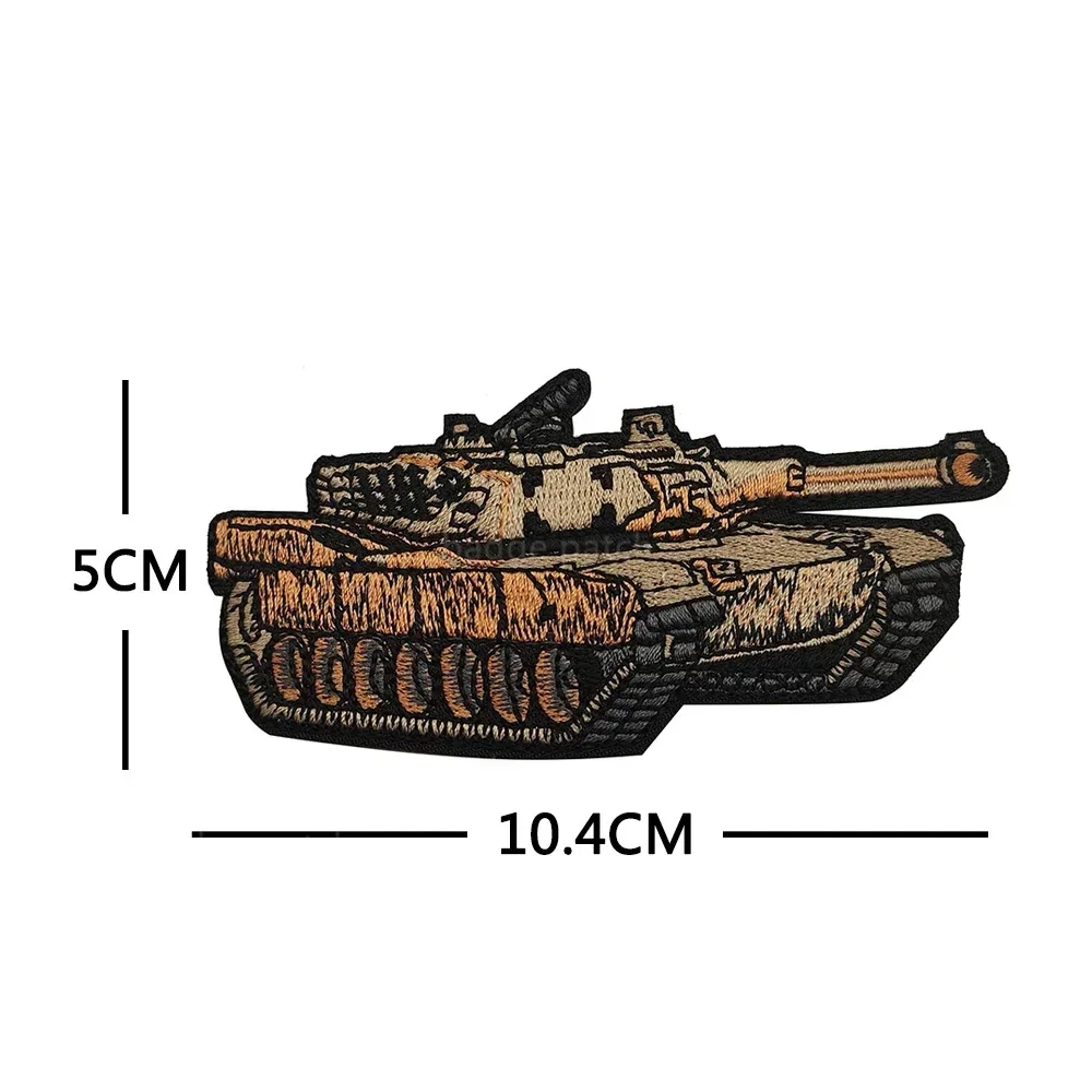 New Exquisite Embroidery Outdoor Armored Vehicle Tank Series Insignia Rubber Patch Morale Tactical Bag Backpack Patches