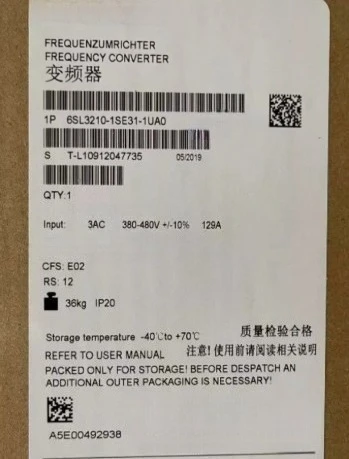 Brand New Original  6SL3210-1SE31-1UA0  Warrently One-Year Fast Delivery