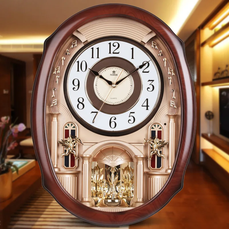 Overlord clock, living room, swing, European clock, luxury large hanging watch, classical , music, chiming time, wall