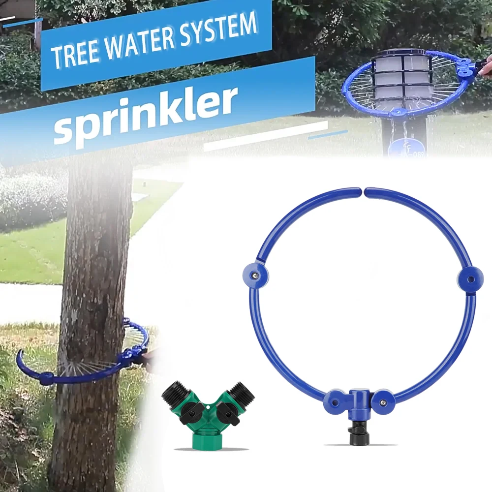 Système d'irrigation par arroseur circulaire 360 °   Système d'eau d'arbre, outil d'arrosage des racines d'arbre, anneau d'arrosage d'arbre de 33cm, eau ciblée