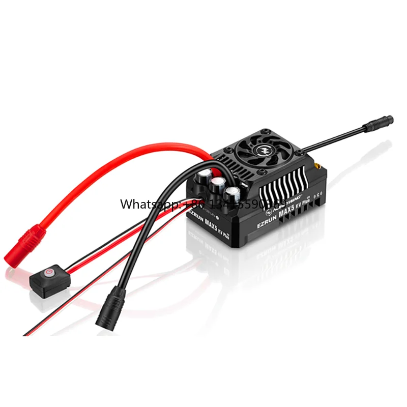 

HOBBYWING EzRun MAX5 HV Plus G2 330A Sensored Brushless ESC 6-12S Lipo for 1/5 RC Trucks 1/7 1/8 Extreme Speed Model Car