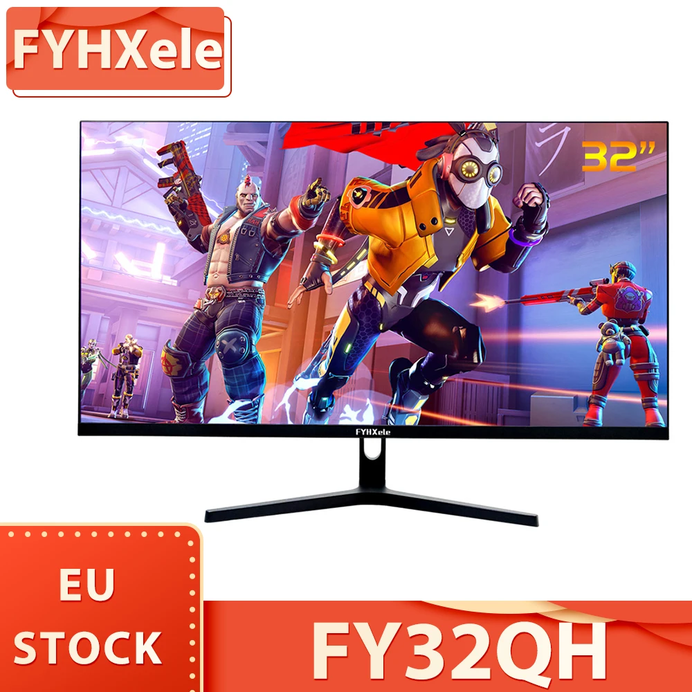 FYHXele FY32QH 32-inch Monitor, 2560*1440 WQHD 16:9 IPS Screen, 165Hz Refresh Rate, 1ms (MPRT) Response Time, 100% sRGB, HDR 400