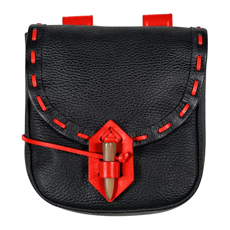 Bolsa de cintura estilo renascentista medieval, bolsa retrô de couro pu viking, bolsa de moedas, bolsa de dados para homens e mulheres, adereços de cosplay larp