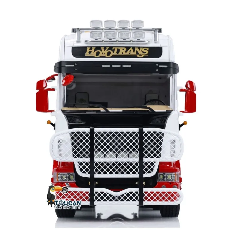 Camión Tractor RC LESU 8X8 1:14 de Metal TOUCAN, Listo para Usar, Radio Control, Transmisión de 2 Velocidades, Luz y Sonido, Modelo de Vehículo THZH1873