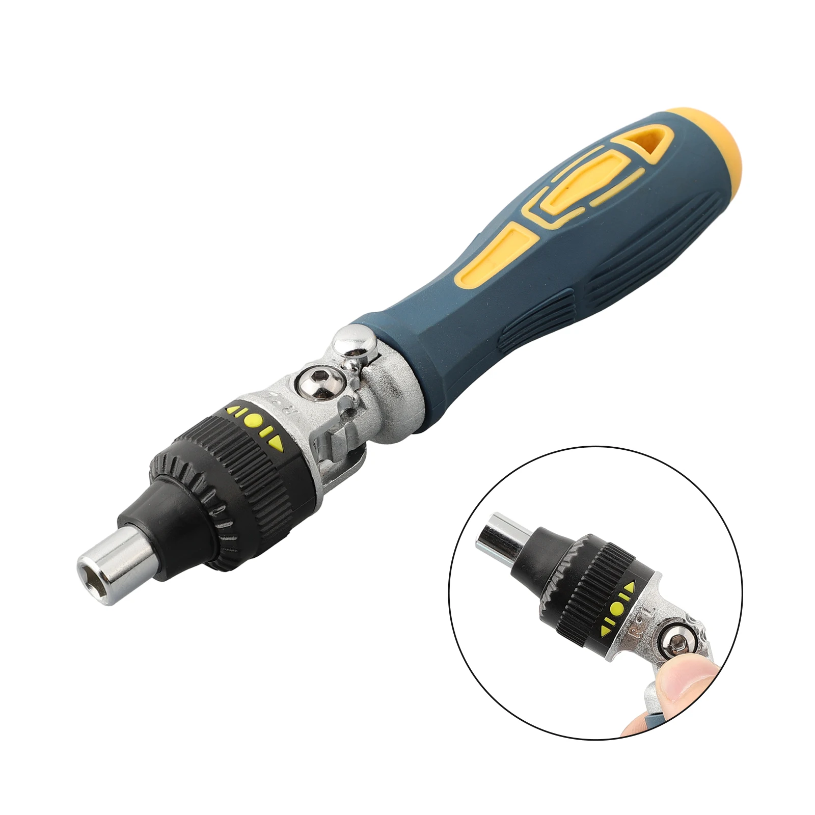 1PC Ratchet Screwdriver Handle H6.3 Adapter 180 Degree Rotated Head 170mm For Household Improvement Repairing Manual Tool