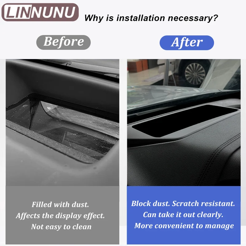 LINNUNU Fit for Geely Monjaro Manjaro Car HUD Display Protective Cover Head Up Display Protective Frame Xingyue L Accessories