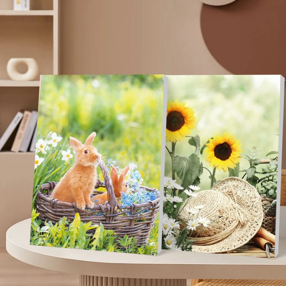 

CHENISTORY Paint By Number Landscape DIY Pictures By Numbers Kits Drawing On Canvas Sunflower Painting Art Gift Home Decor