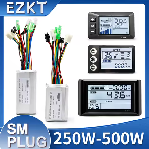 Electric Bike 15/22A Controller with S866/GD01/S900 LCD Display Compatible 250W/500W HUB motor Electric E Bike Conversion Kit