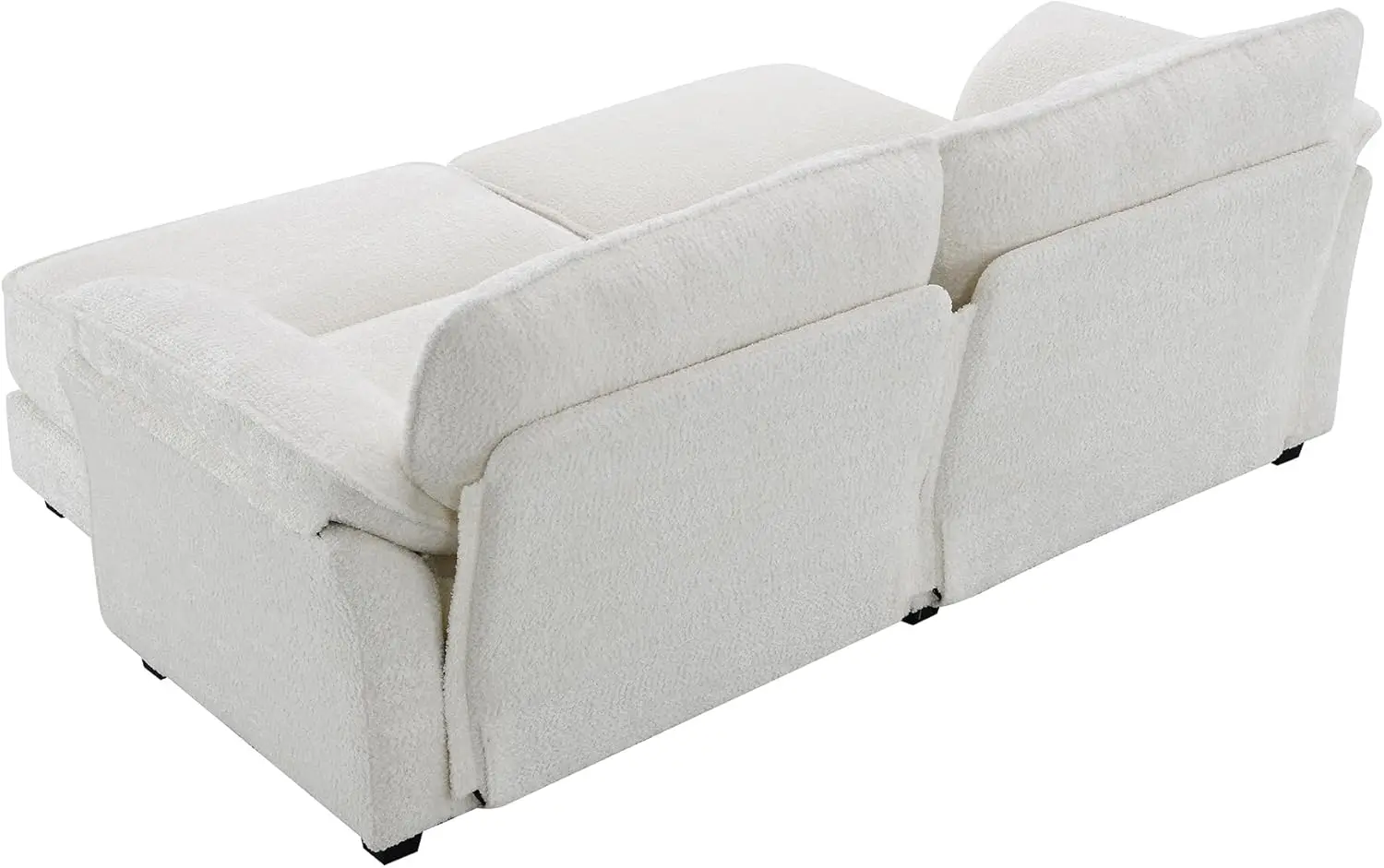 81"" Sectional Futon Couch Sofa 3-Seater Cloud Couch Free Combination Modular Sectional Chenille Sofa Bed With Ottoman