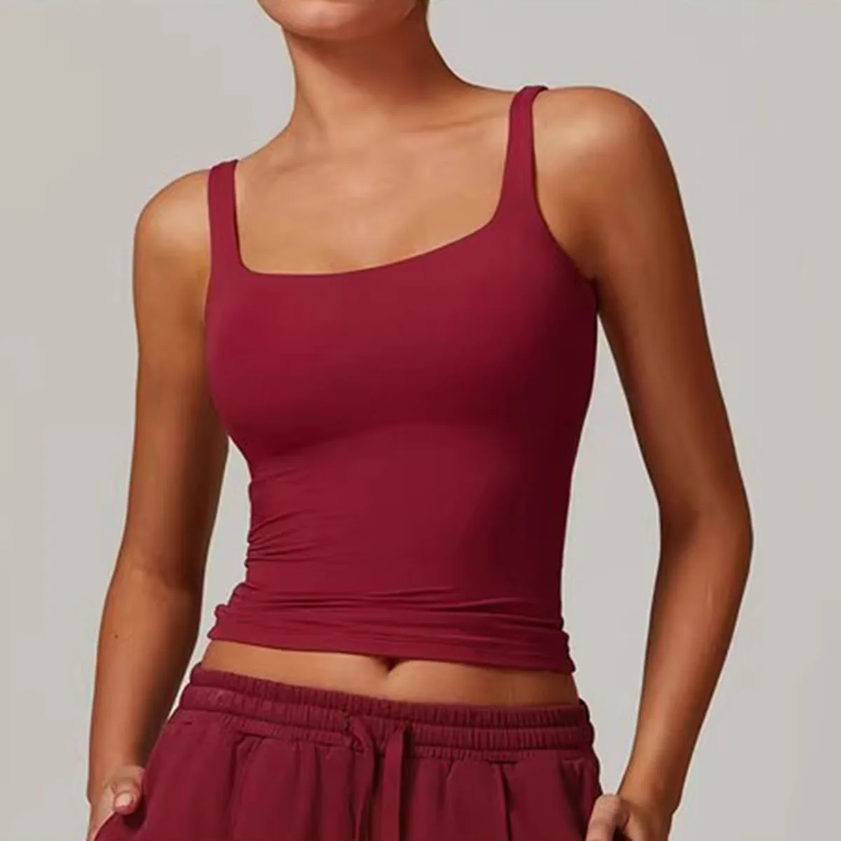 Women's Breathable Sports Bra Anti-Sweat Fitness Yoga Top Shockproof Push-Up High Strength Crop Gym Workout Top