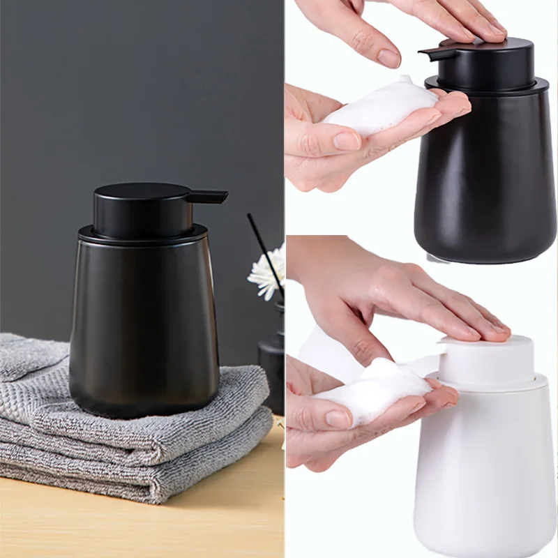 Foam Soap Dispenser with Mouthwash Cup Bathroom Refillable Foaming Hand Soap Lotion Bottles Kitchen Hands and Dish Soap Bottle