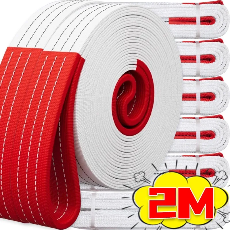 1/2M Crane Webbing Sling Industrial Lifting Strap Wear-Resistant Polypropylene Trailer Lifting Rope Enclosed Four-layer Braid