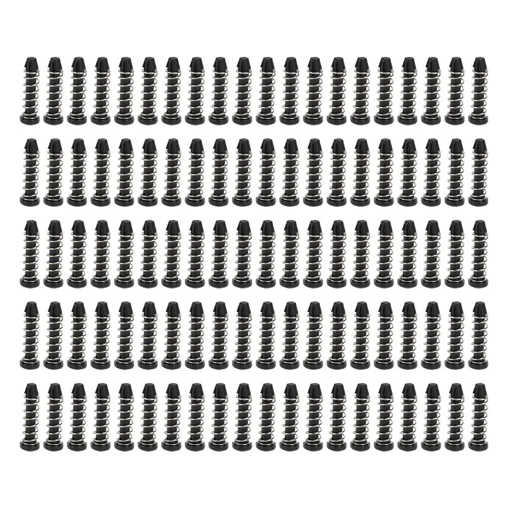 100Pcs Fastener Set 18.6mm Heatsink Mount Pin Round Head Black Cooler Mount Clip Plastic Heatsink Fastener Cooler Assembly