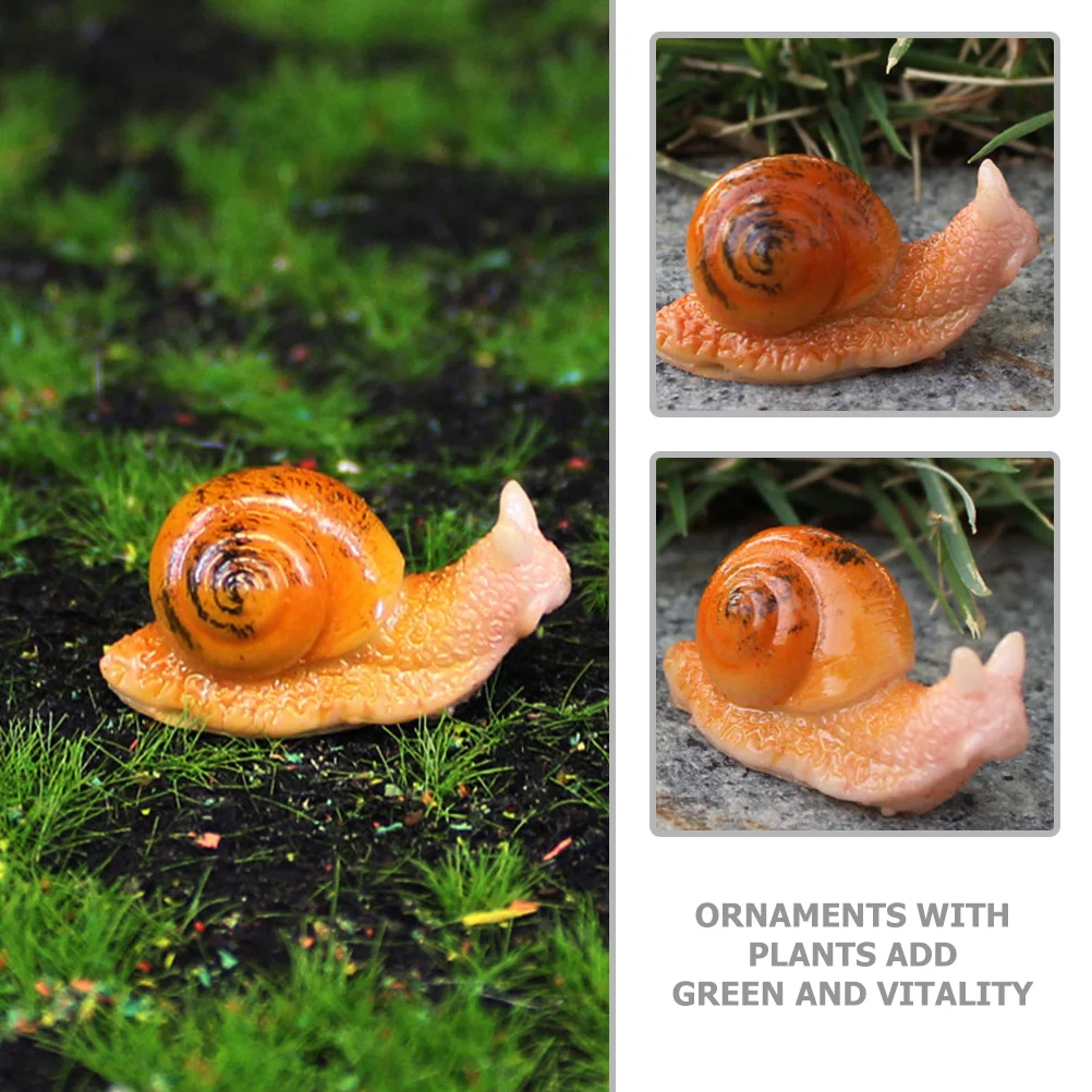 

25Pcs Resin Snail Decorations Fresh Colors Detailed Workmanship Mini Snail Statue Micro Landscape Decors Resin Adornments