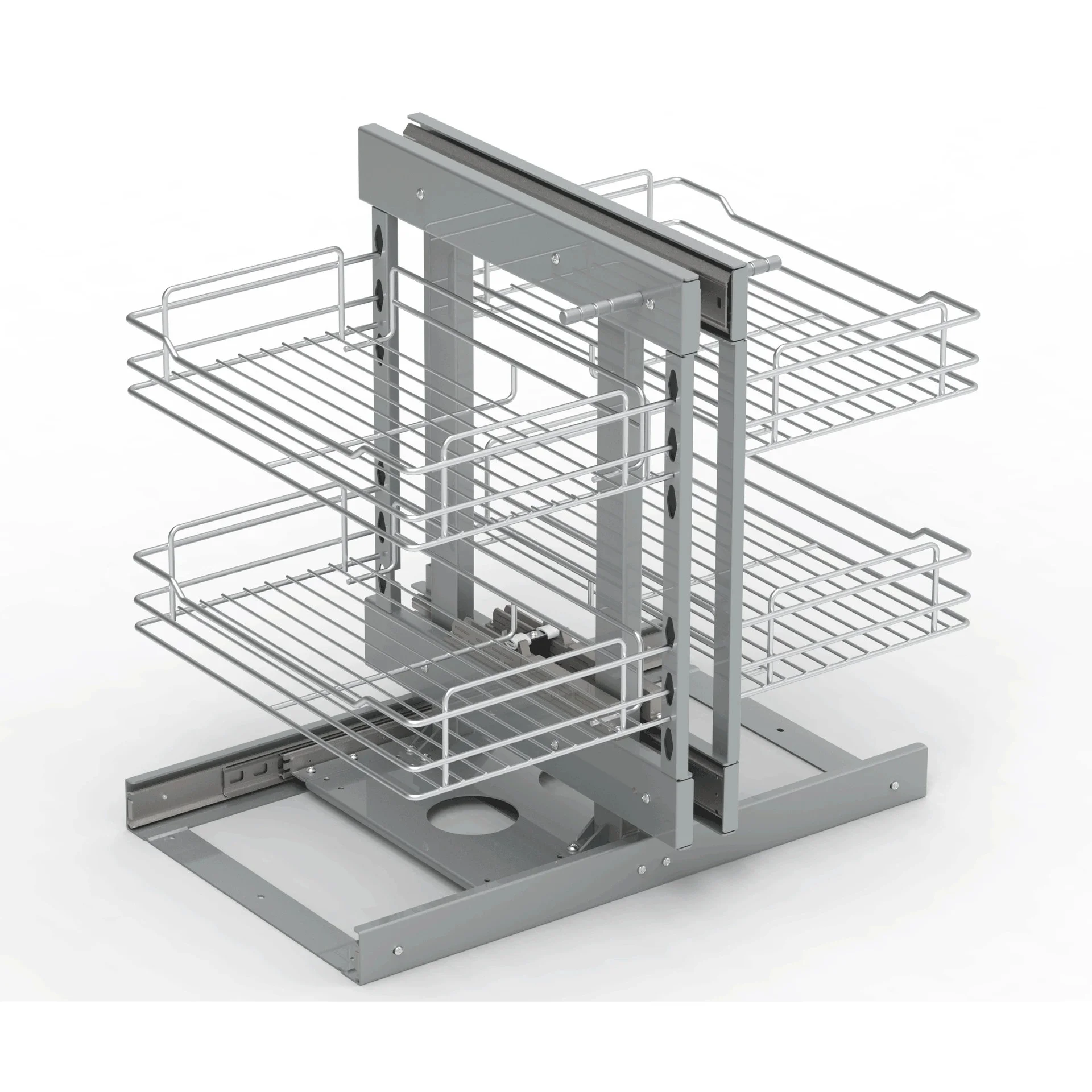 

Kitchen Corner Cabinet Pull Out Basket Multi-Layer Blind Corner Organizer Large Capacity Dish Seasoning Storage Rack