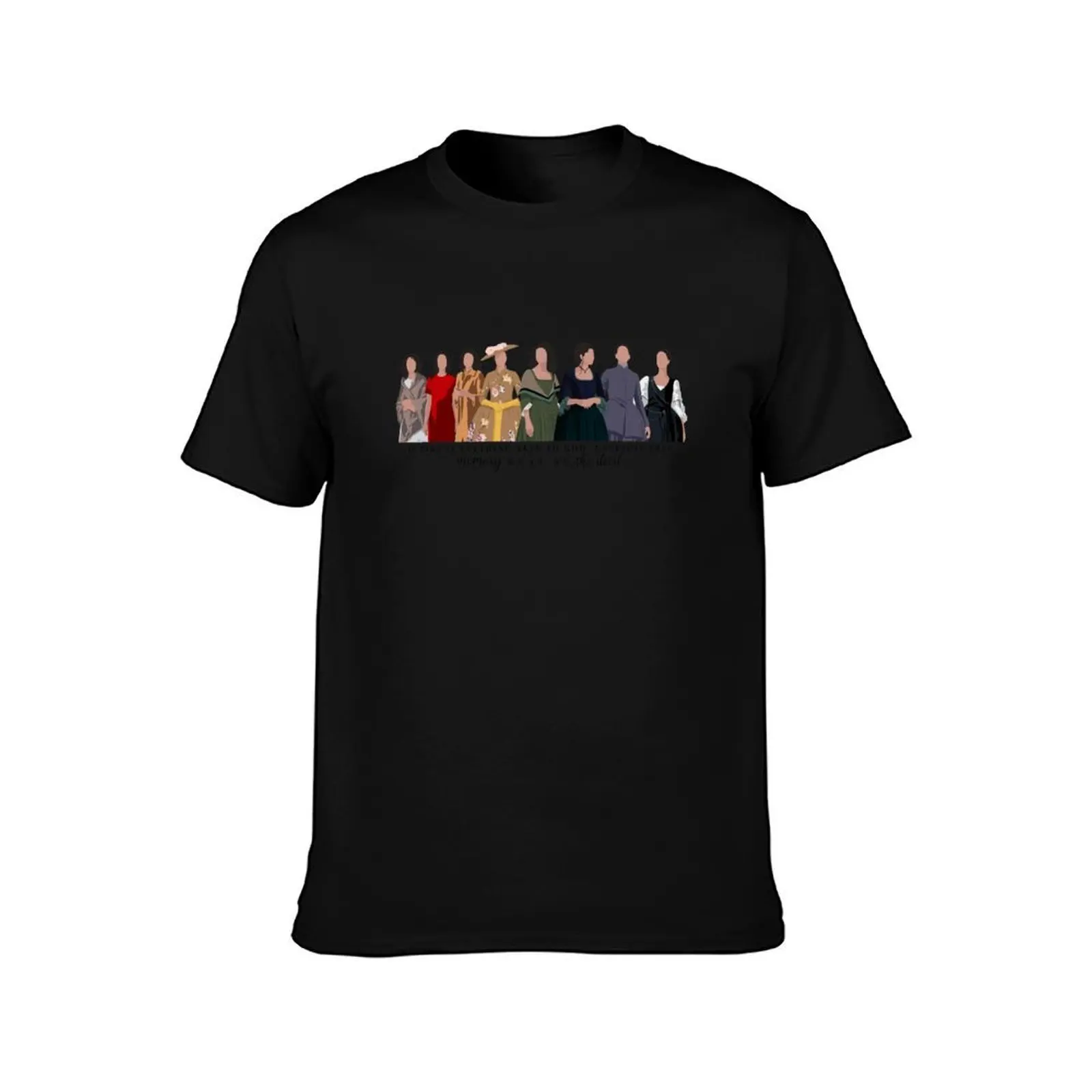 Outlander | Claire Fraser T-Shirt, Summer Casual Cotton Tee, Oversized Streetwear Tops, Vintage Graphic Print, Unisex Men Women