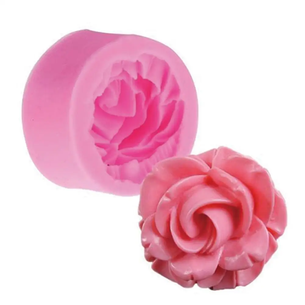 Household 3D Rose Flower Shape Silicone Mold Form Chocolate Cake Mold Handmade Diy Cake Fondant Decoration Soap Making