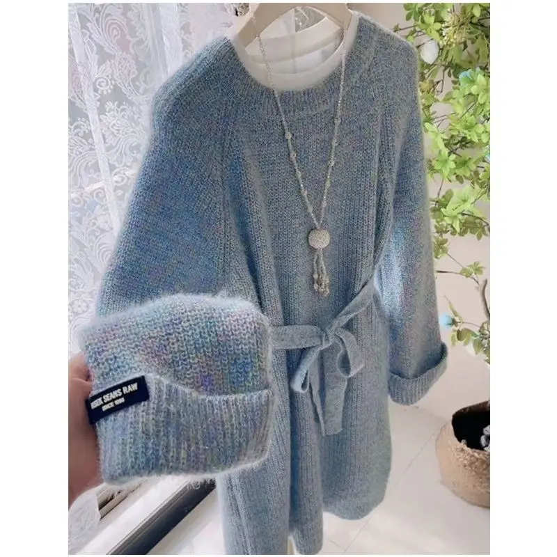 

Knee Length Pullover Japanese Sweaters Jumpers Women Fine Half-Sleeve Regular Hiking Young Gothic Cable Detachable Ruched Trendy