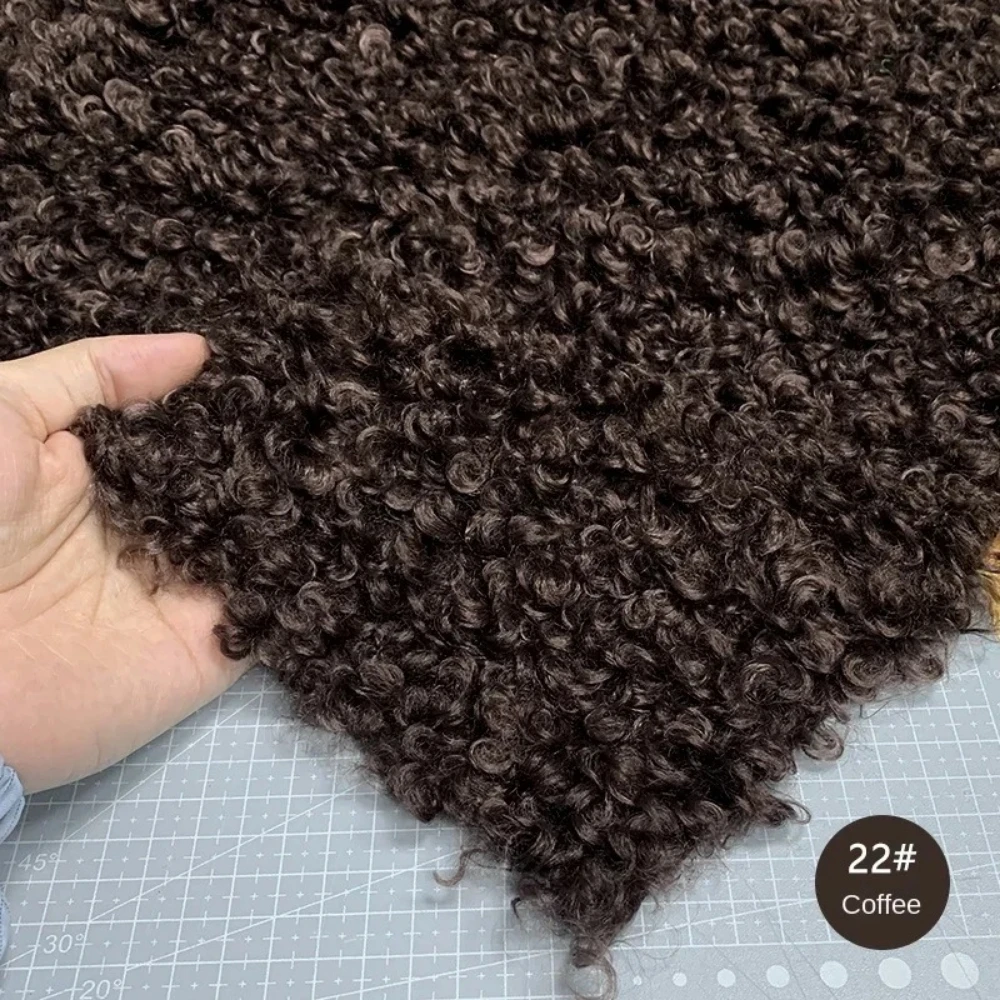 

Wool Curly Loop Fur Fabric for Cotton Doll Hair Clothing Shoes Boot Lining Designer Handmade Diy Sewing Material Wholesale