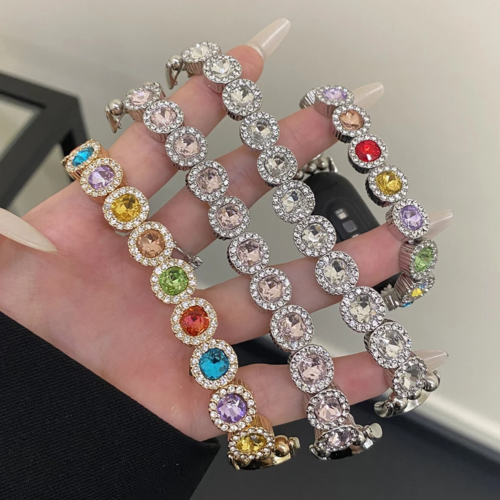 

10 шт., роскошный браслет с бриллиантами, ремешок для браслета для Xiaomi Watch 41 мм S4 Sport Pro, стеклянный ремешок со стразами, оптовая продажа