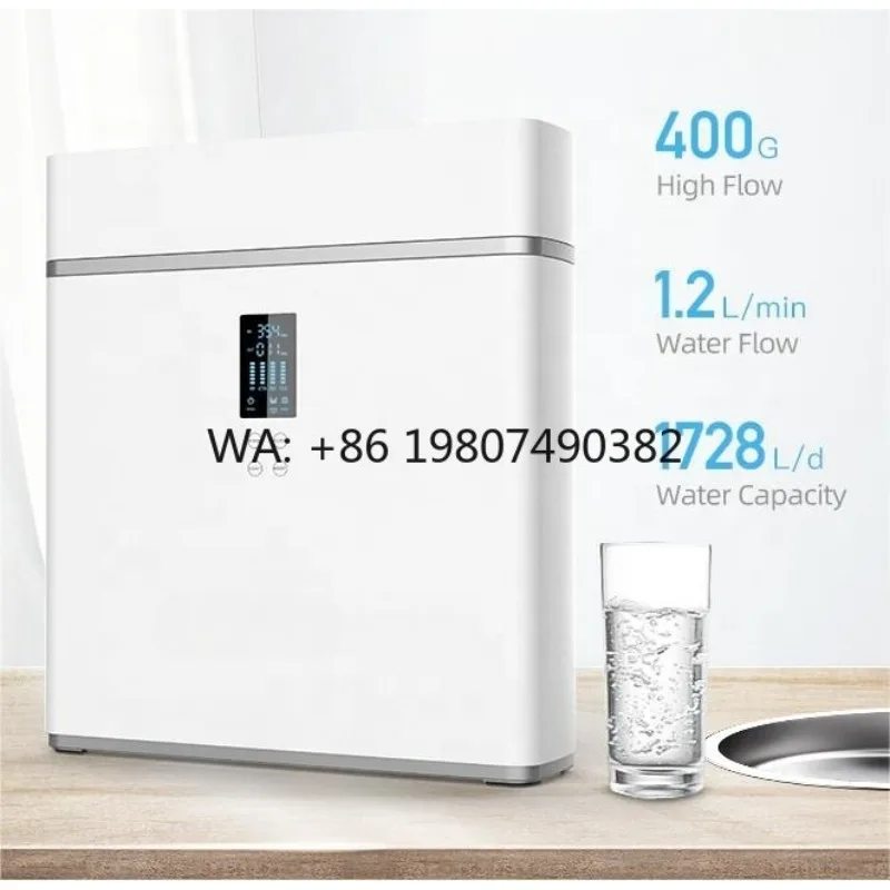 400GPD Countertop RO Filter, WiFi TDS Monitor, LCD Display, CE Certified Smart Purifier, Premium Matcha Drinking Set