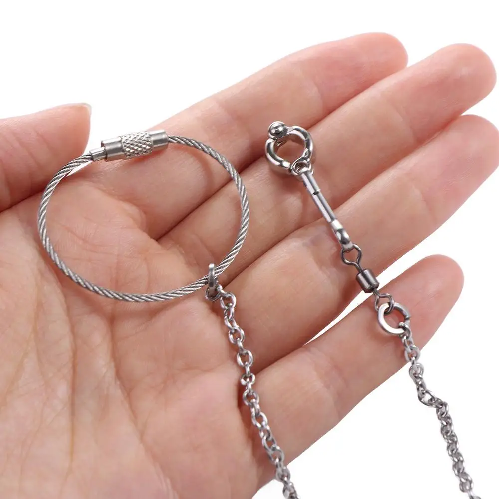 Steel Pigeon Outdoor with Swivel Buckle Starling Parrot Foot Ring Bird Accessories Bird Stand Ankle Parakeet Foot Chain
