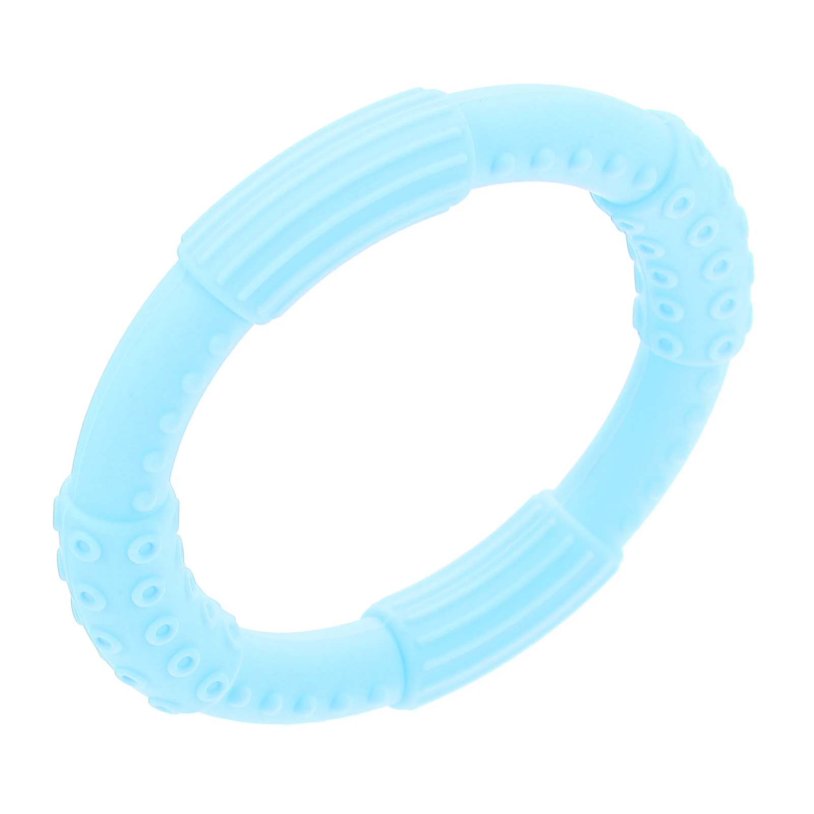 1 pc Baby Teether Bracelet Infant Silicone Teething Ring Light Weight Smooth Edges Cartoon Design Toddler Chewing Teeth Soother