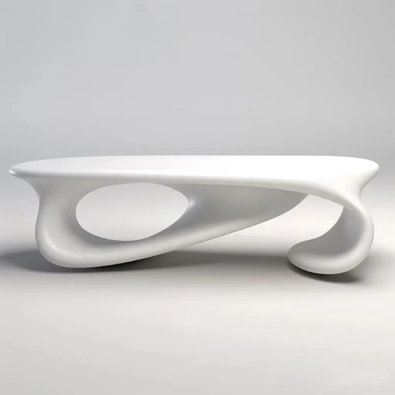 

Light luxury special-shaped coffee table villa hotel lobby foyer against the wall senior entrance