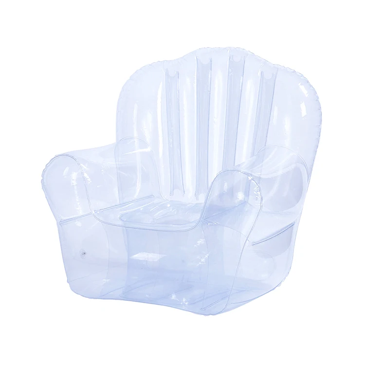 Wholesale new style inflatable transparent sofa Clear Inflatable Chair high quality portable outdoor camping inflatable sofa