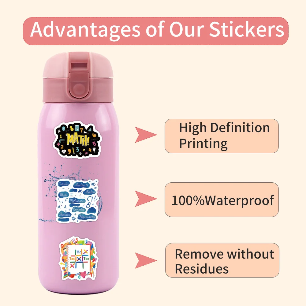 60/120PCS Math Stickers Funny Mathematics Formula I Love Math DIY Decoration Notebook Water Cup iPad Waterproof Sticker Kids Toy - view 6