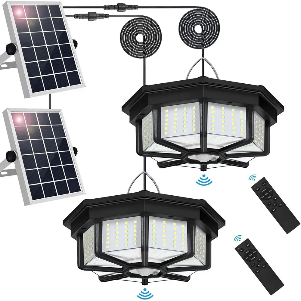 

Shed Lights Indoor Outdoor, 288LED Powered Motion Sensor Pendant Light, Daytime Available, Indoor Light with 5 Lighting Modes &