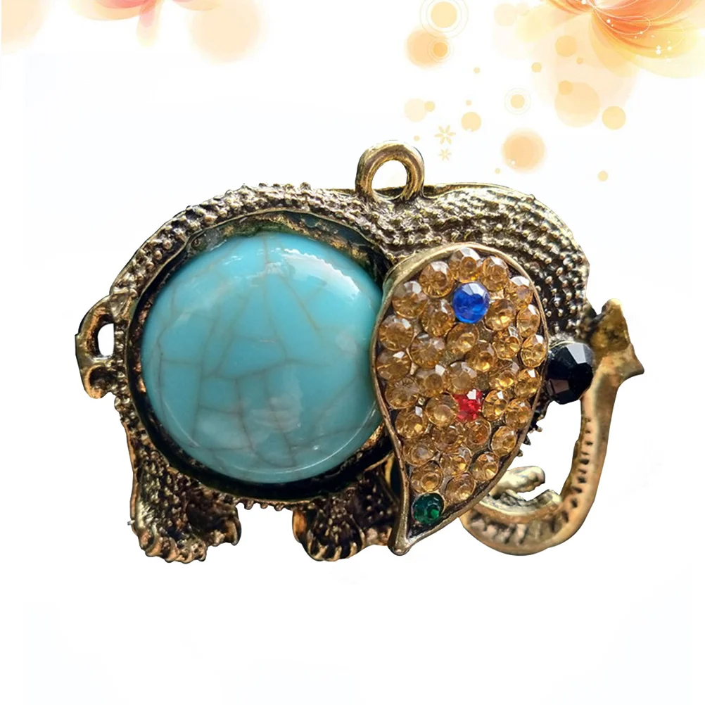 

Vintage Elephant Shape Rhinestone Car Perfume Clip Aromatherapy Solid Perfume Diffuser for Vehicle Interior Decoration