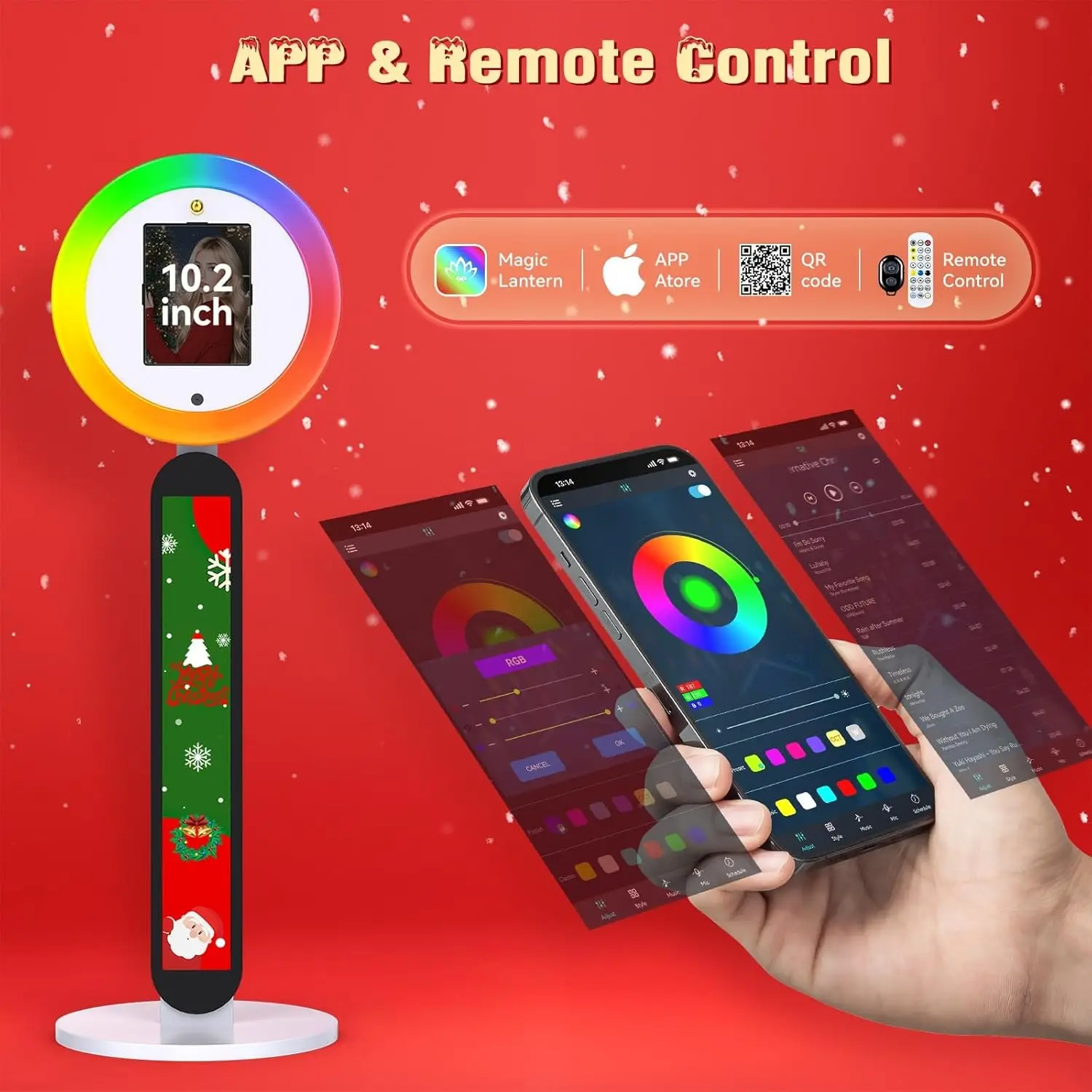 US DE Stock Portable Ipad Photo Booth For Wedding Party Rental Business Voice Control RGB Photobooth Mahchine With Flight Case Free Costomaziton Logo Free Fast Ship - view 3