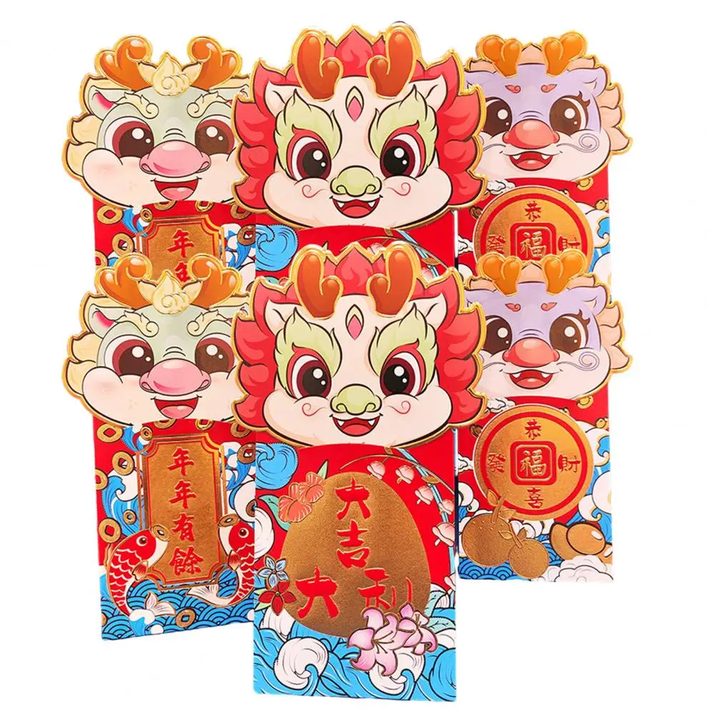 6 шт./набор, конверты с рисунком дракона