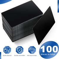 100pcs Metal Engraving Blanks Multipurpose Aluminum 0.2mm Thickness Business Card Blanks for Engraver Laser Engraving DIY Cards