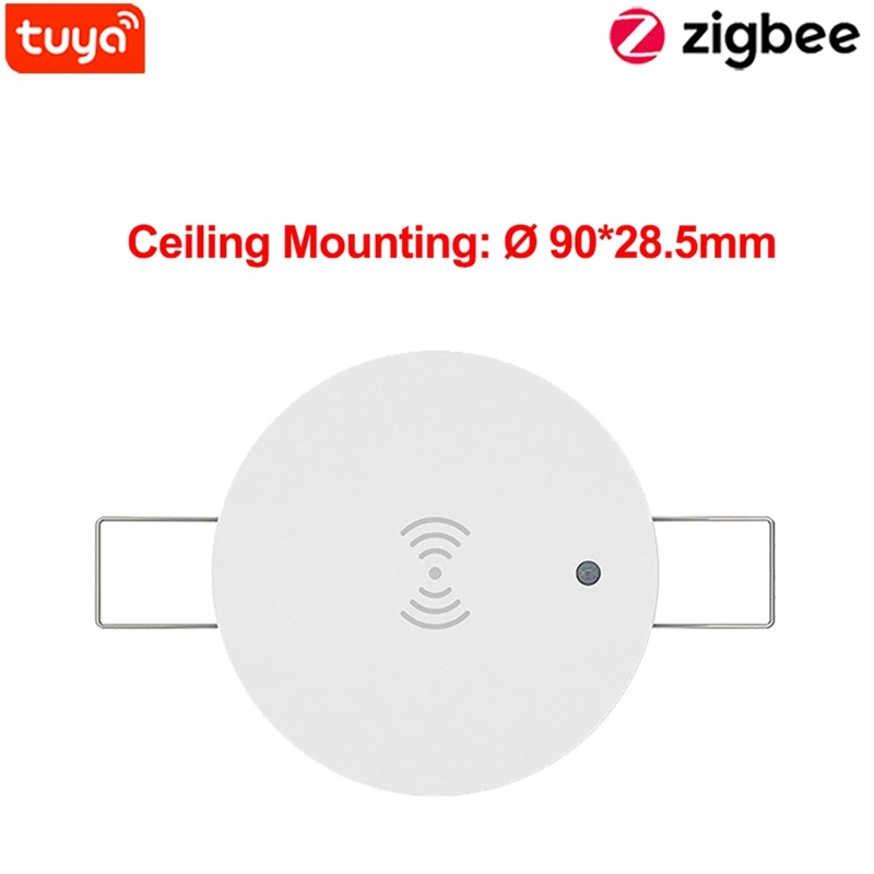 B04B-Tuya Zigbee 24G Mmwave Radar Smart Human Presence With Illumination Detector Support Light Switch 95-250V