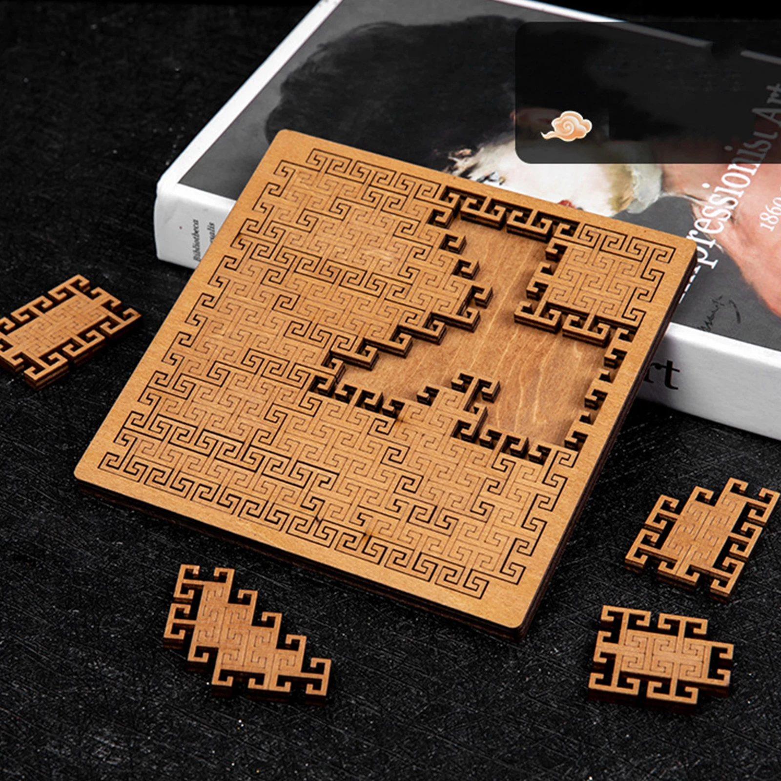 Fractal Tray Puzzle a mind-bending wooden puzzle a unique and creative irregul