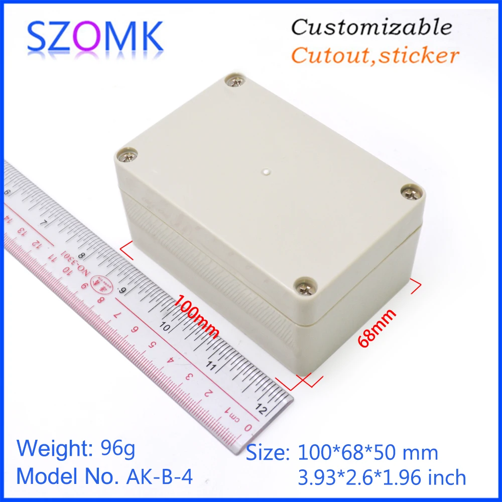 SZOMK enclosure IP65 abs waterproof plastic box for PCB junction box 100*68*50mm