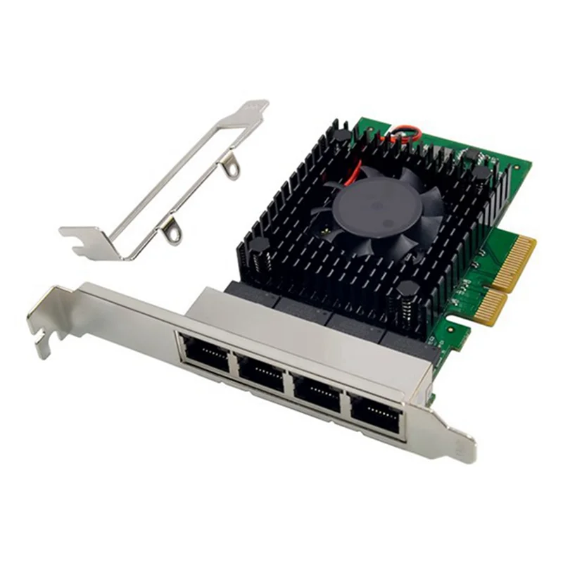 

Серверная сетевая карта I225-V PCI-E X4, 4-портовая серверная сетевая карта 2,5G, гигабитная игровая сетевая карта I225, компьютерные детали