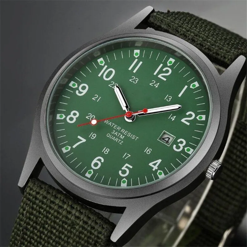 Watch for Men Top Quality Luxury Brand Quartz Mens Watches Luminous Canvas Band Relogio Masculino Fashion Male Clock Reloj