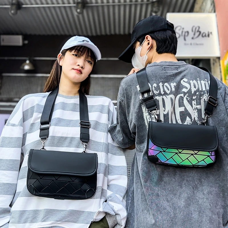 

2024 New Faion Diamond id Men's Single oulder Bag Personali Street Sle Crossbody Chest Bag Soft Polyester