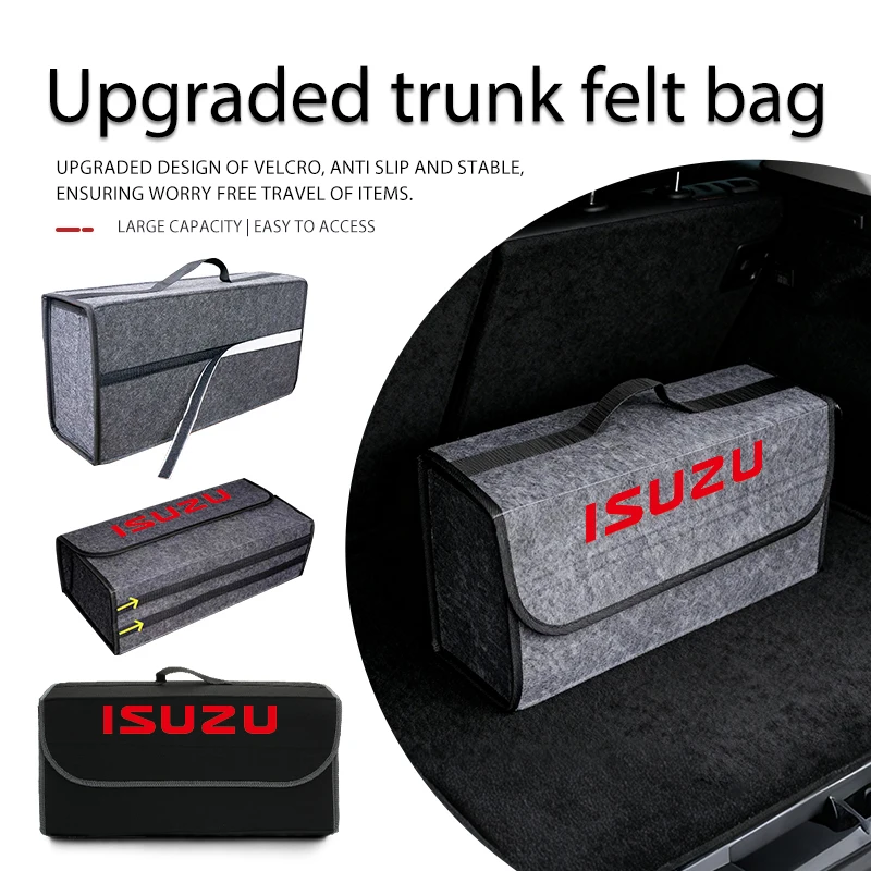 Car Trunk Storage Box Foldable Stowing Tidying Container Bag Accessories For Isuzu Ruimai D-MAX MU-X PANTHER 4X4 ASCENDER TAGA