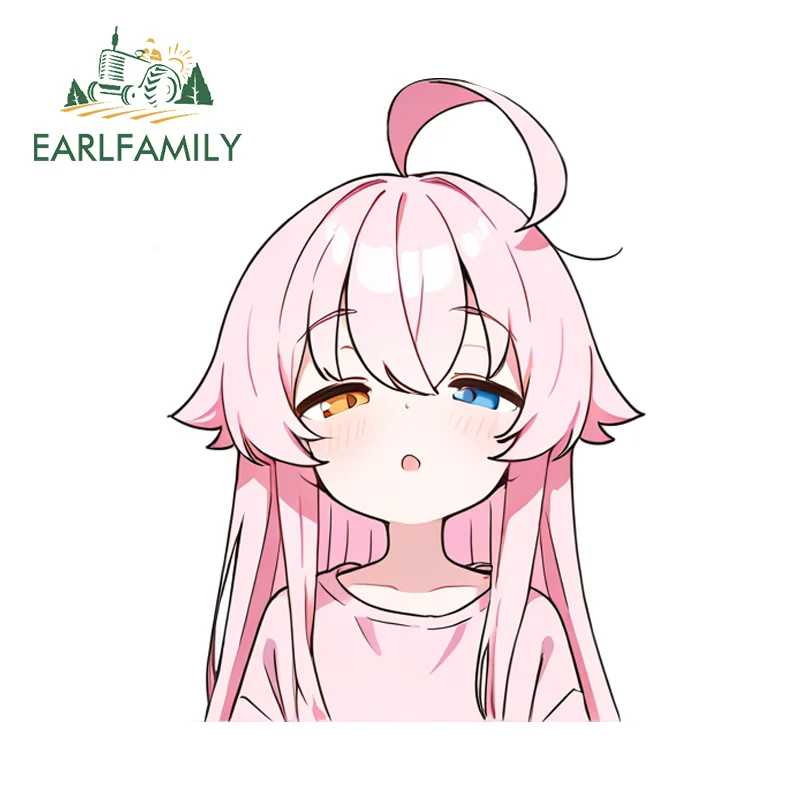 EARLFAMILY Reflective Takanashi Hoshino Sleep Sticker Cartoon Computer Cooler Decal Occlusion Scratch Simple Practical Graffiti
