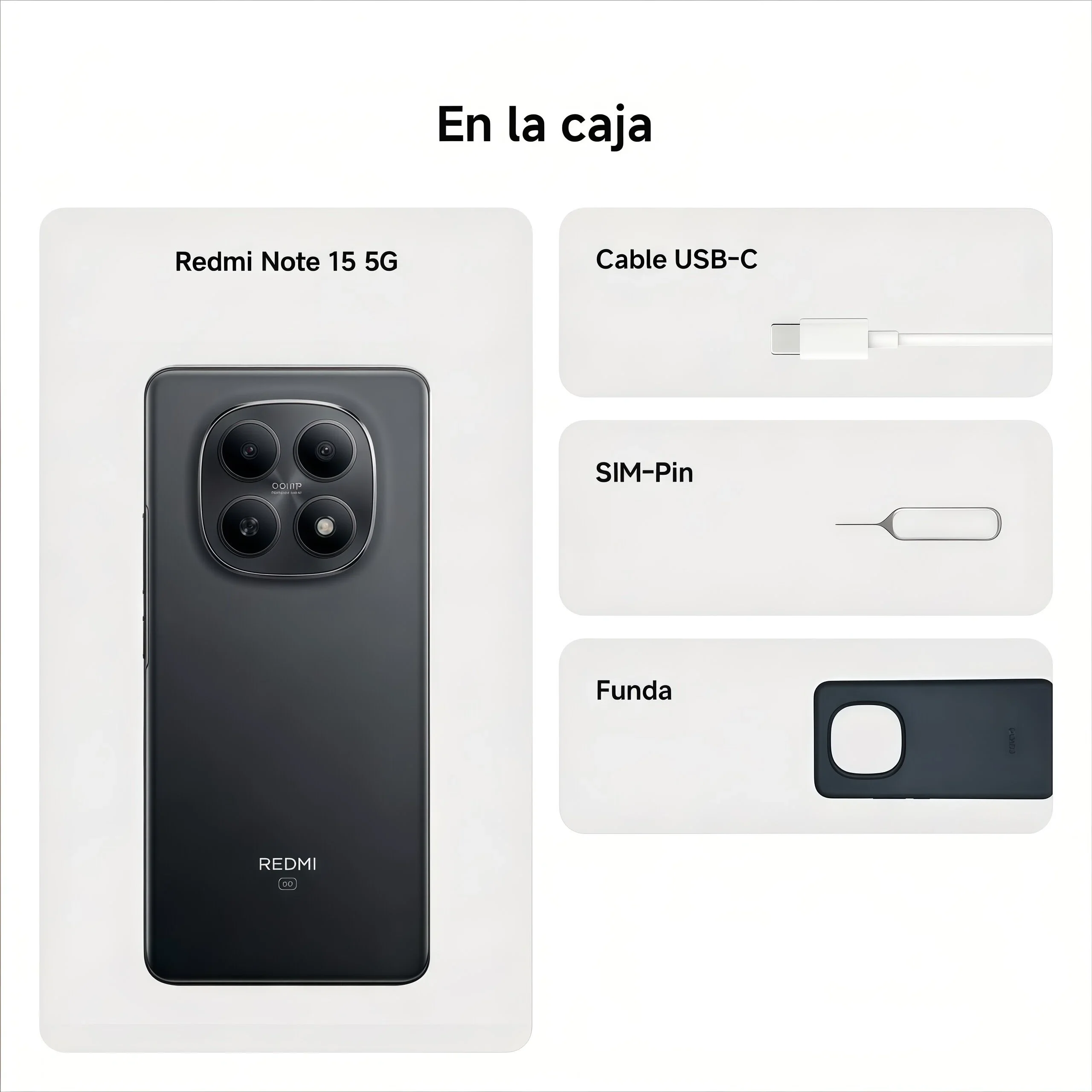 XIAOMI REDMI Note 15 Pro 5G – Pantalla de 6,83″ 1.5K AMOLED, MediaTek Dimensity 7400-Ultra, cámara de 200MP, batería de 6580 mAh, Cargador no Incluido 5