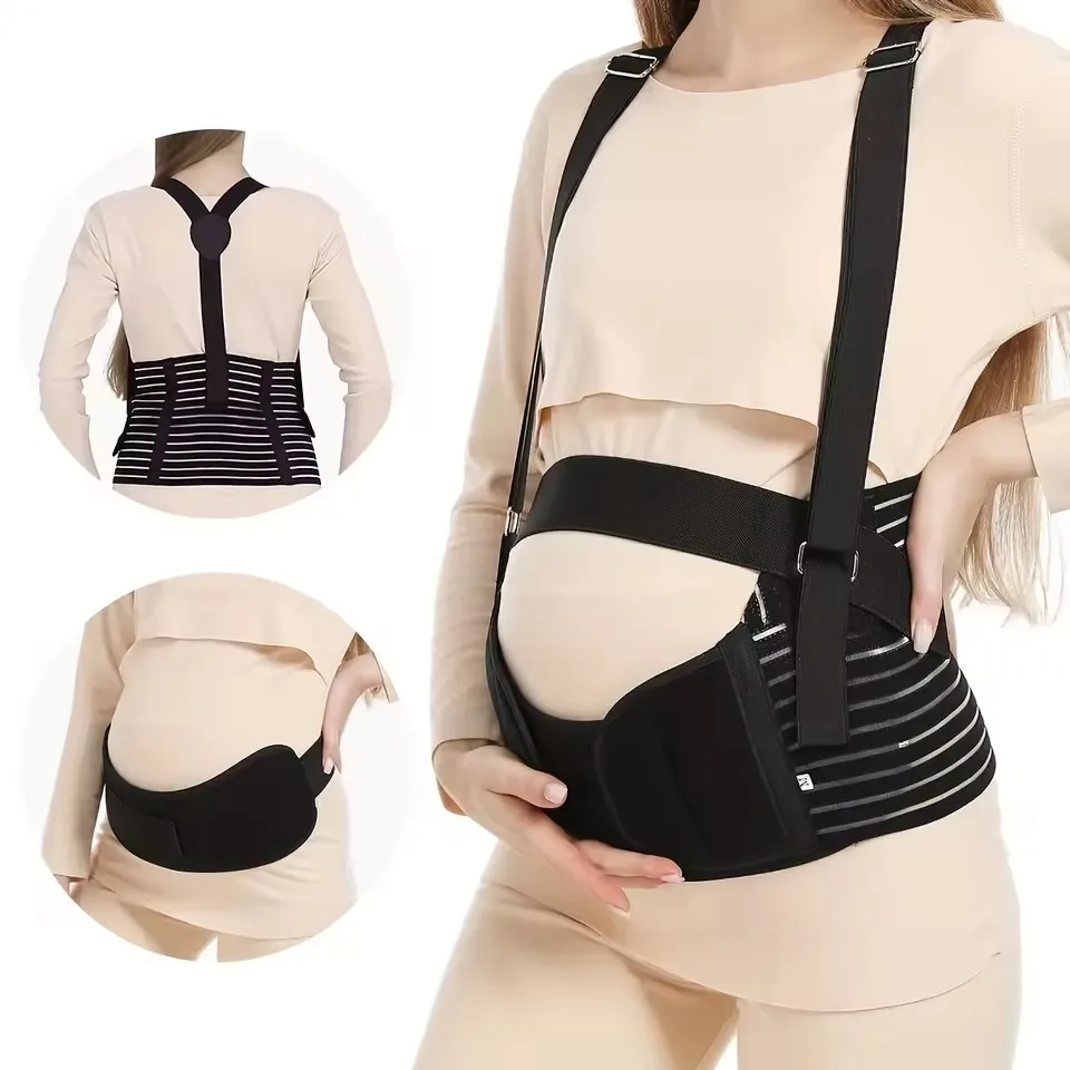 Maternity Pregnant Women Support Belt Lower Back During Pregnancy Adjustable Breathable Belly Support Band Waist Support Belt