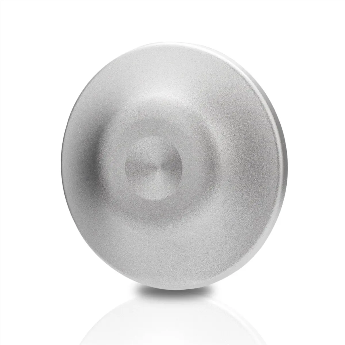 رائعة - 4 قطع من مكبر الصوت وأقدام مكبر الصوت وسادات بديلة لمكبر الصوت ومسجل القدم باللون الفضي