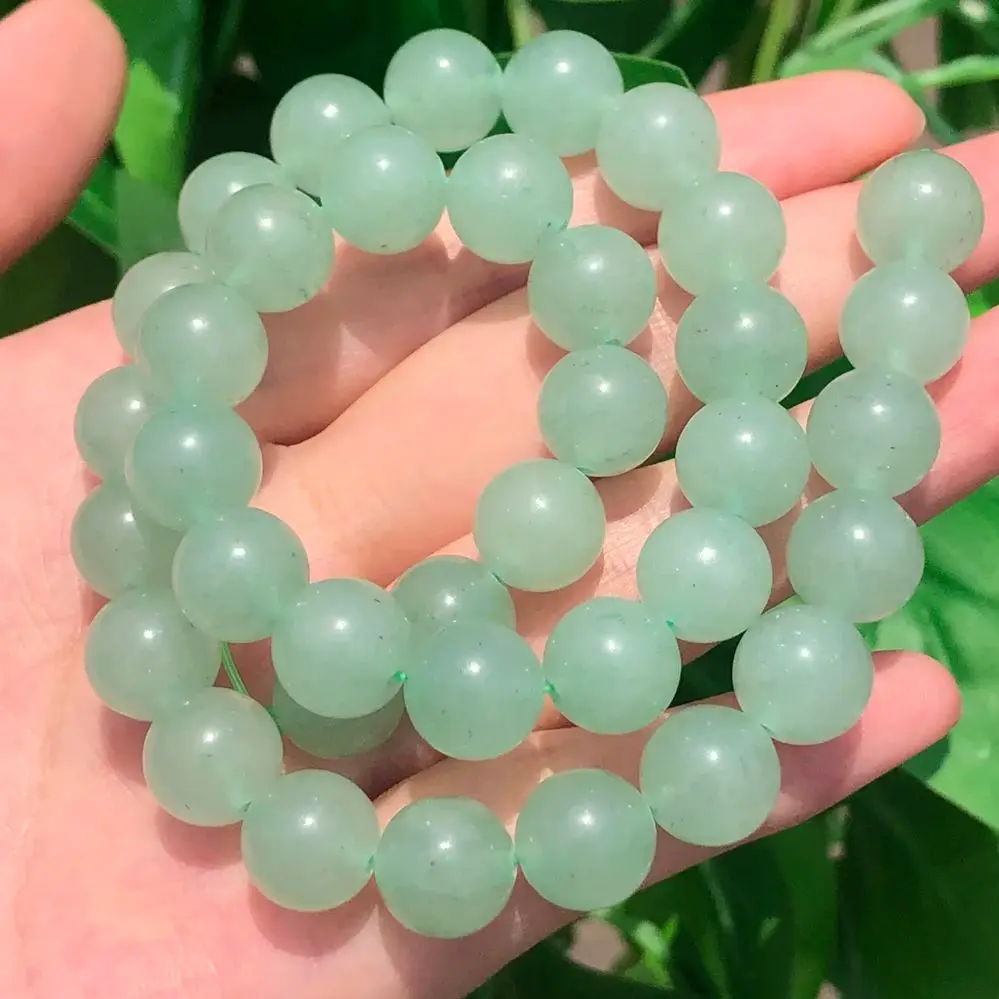 AAA Natural Stone Green Aventurine Jade Bead Round Loose Beads For Jewelry Making DIY Bracelets Necklace 4 6 8 10 12MM 15Inches