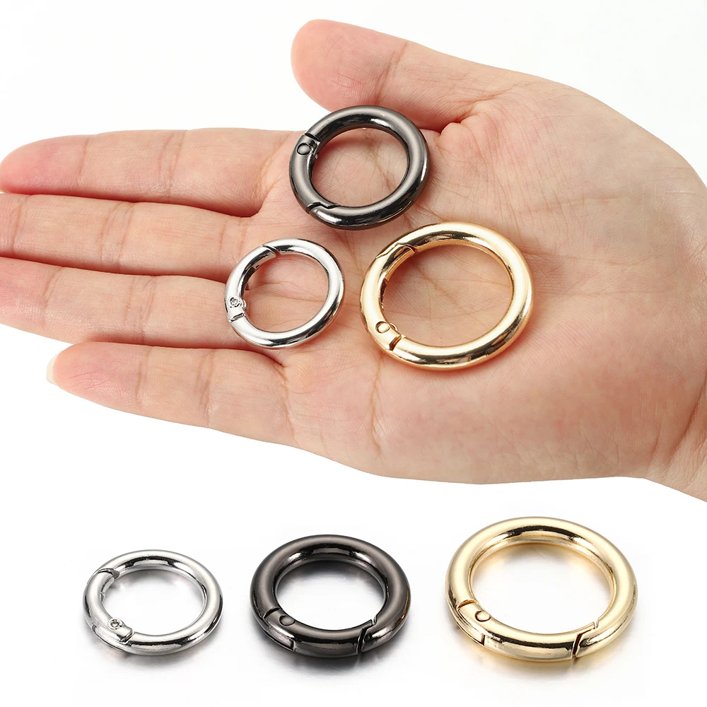5pcs Metal O Ring Spring Clasps for DIY Jewelry Making